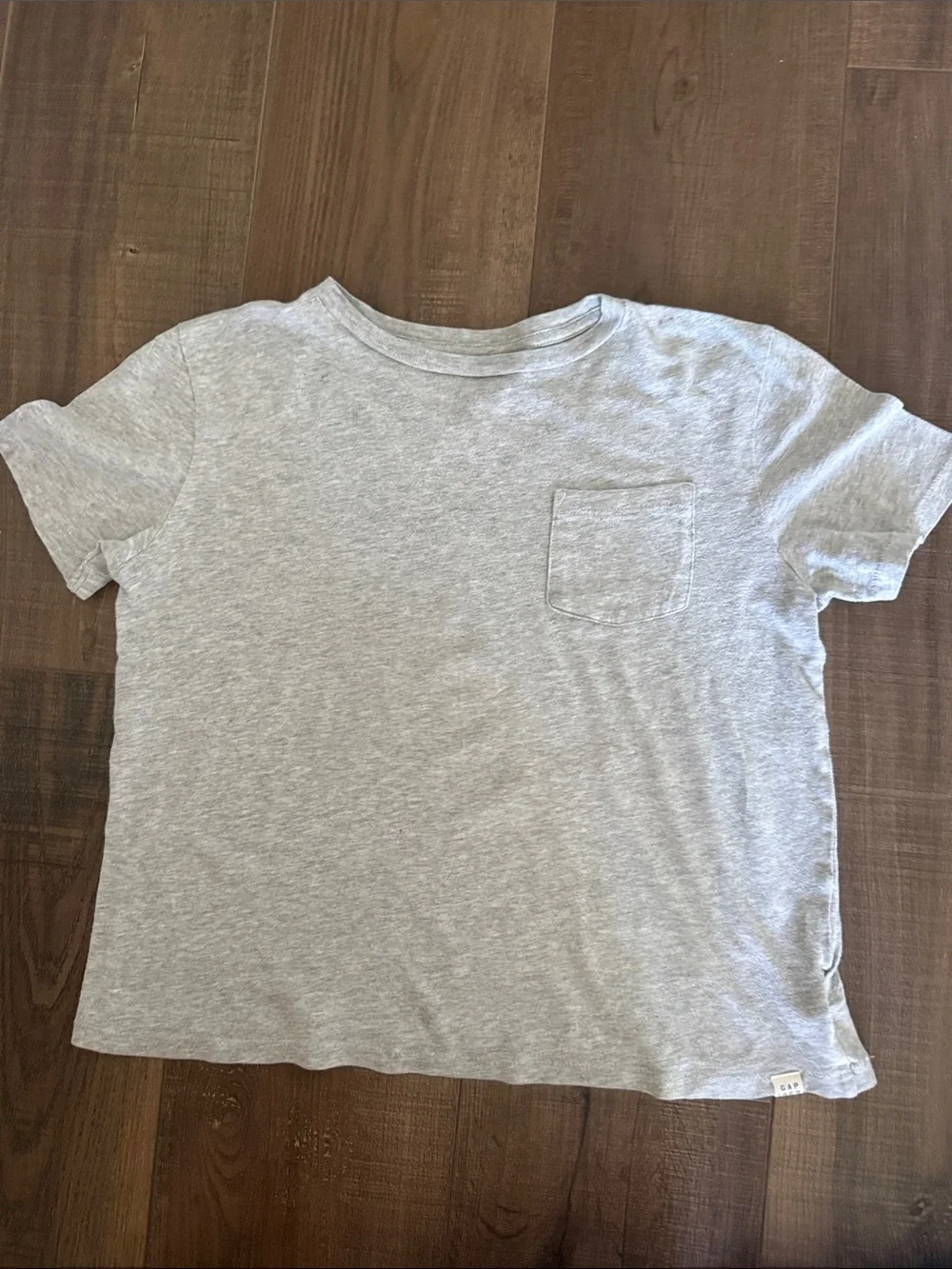 GAP Light Heather Gray Pocket Tee - Kids Short Sleeve